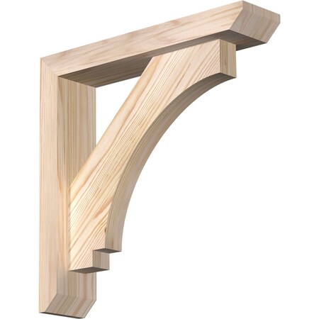 Imperial Slat Smooth Bracket W/ Offset Brace, Douglas Fir, 3 1/2W X 16D X 16H